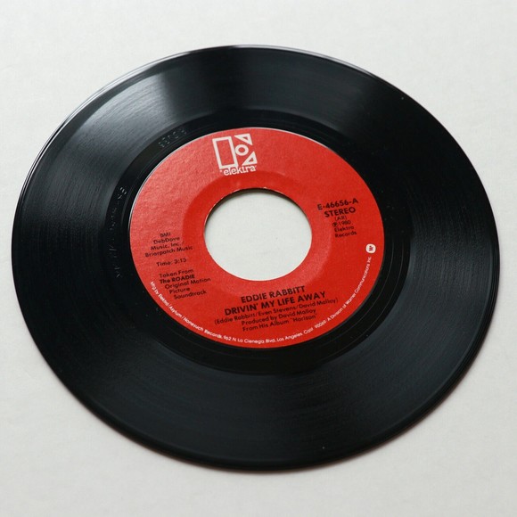 Eddie Rabbit - Drivin' My Life Away / Pretty Lady 45 rpm Vinyl 7" Single E-46656 - Picture 3 of 8